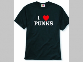 I LOVE PUNKS!  pánske tričko materiál 100% bavlna značka Fruit of The Loom